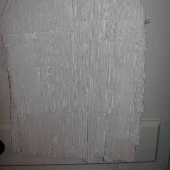 Winter White CJ Banks Layered Blouse - Picture 3 of 6